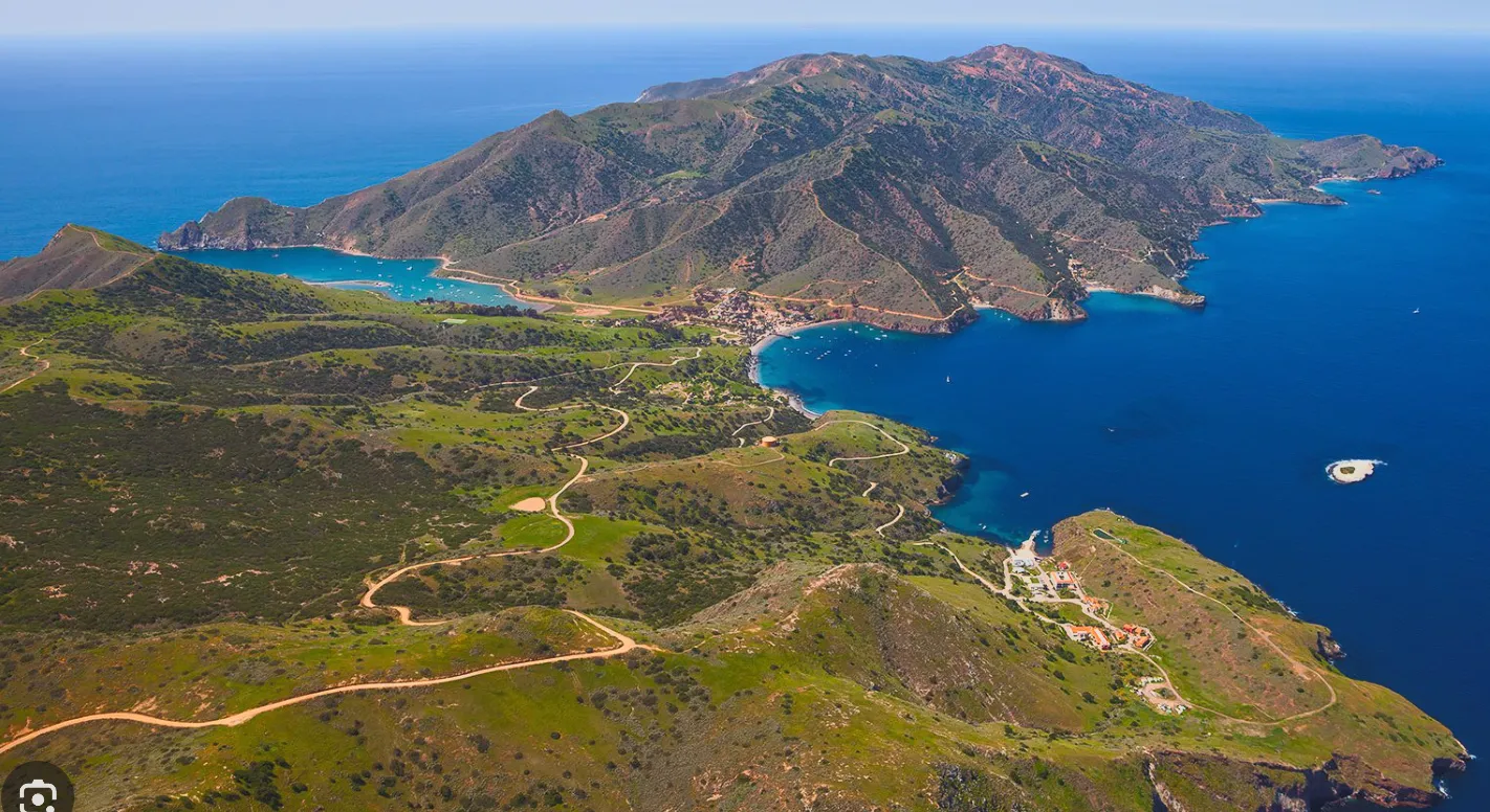 Catalina Island from the air