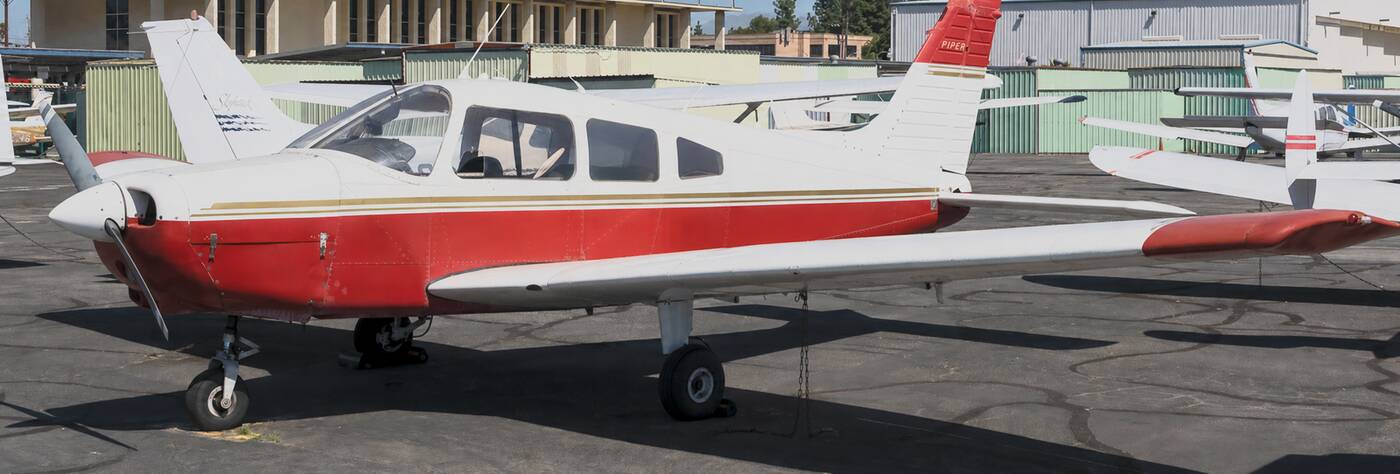 Piper Warrior N6393C on the ramp